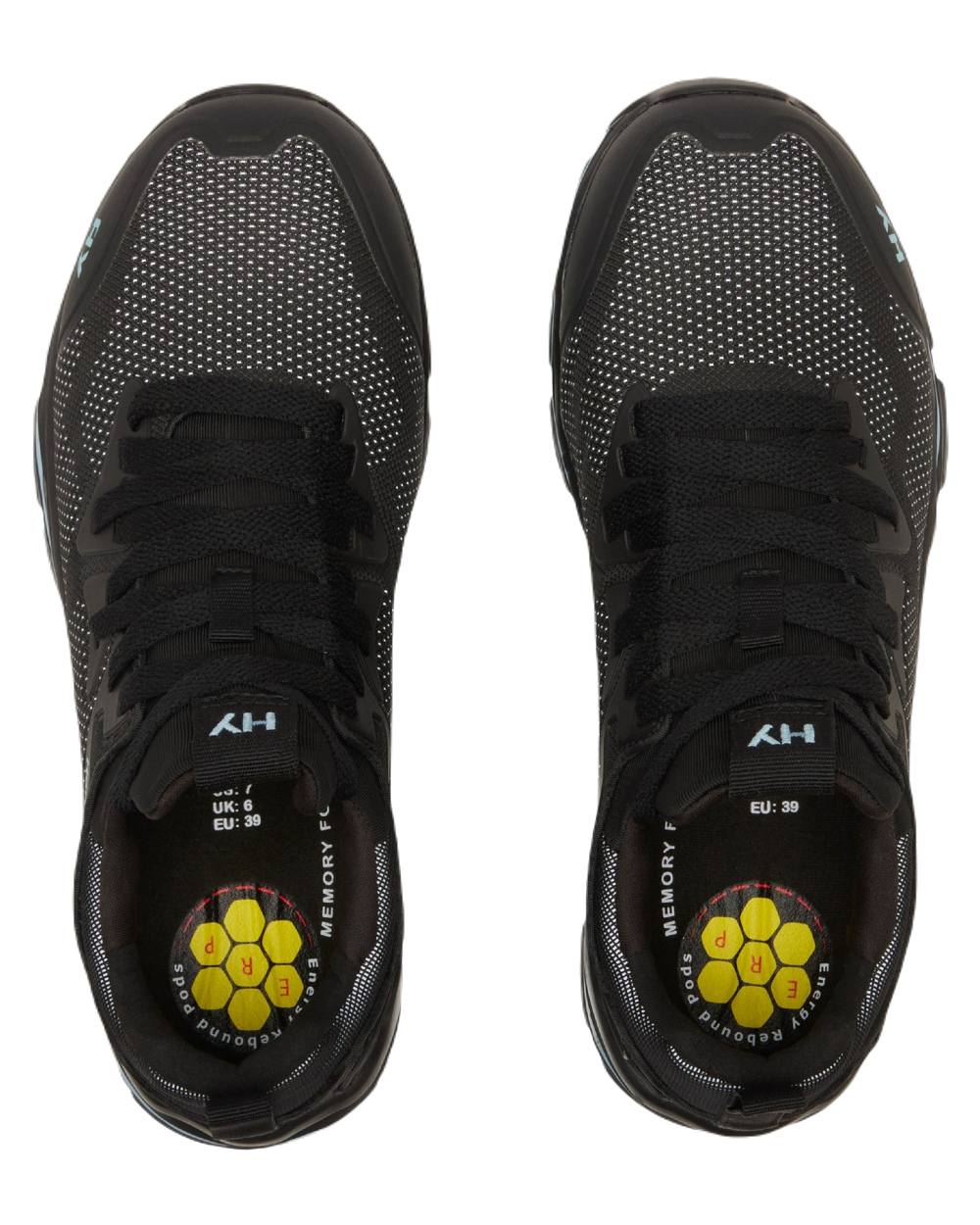 Black Blue Coloured Hard Yakka Womens Icon Safety Trainers on White Background