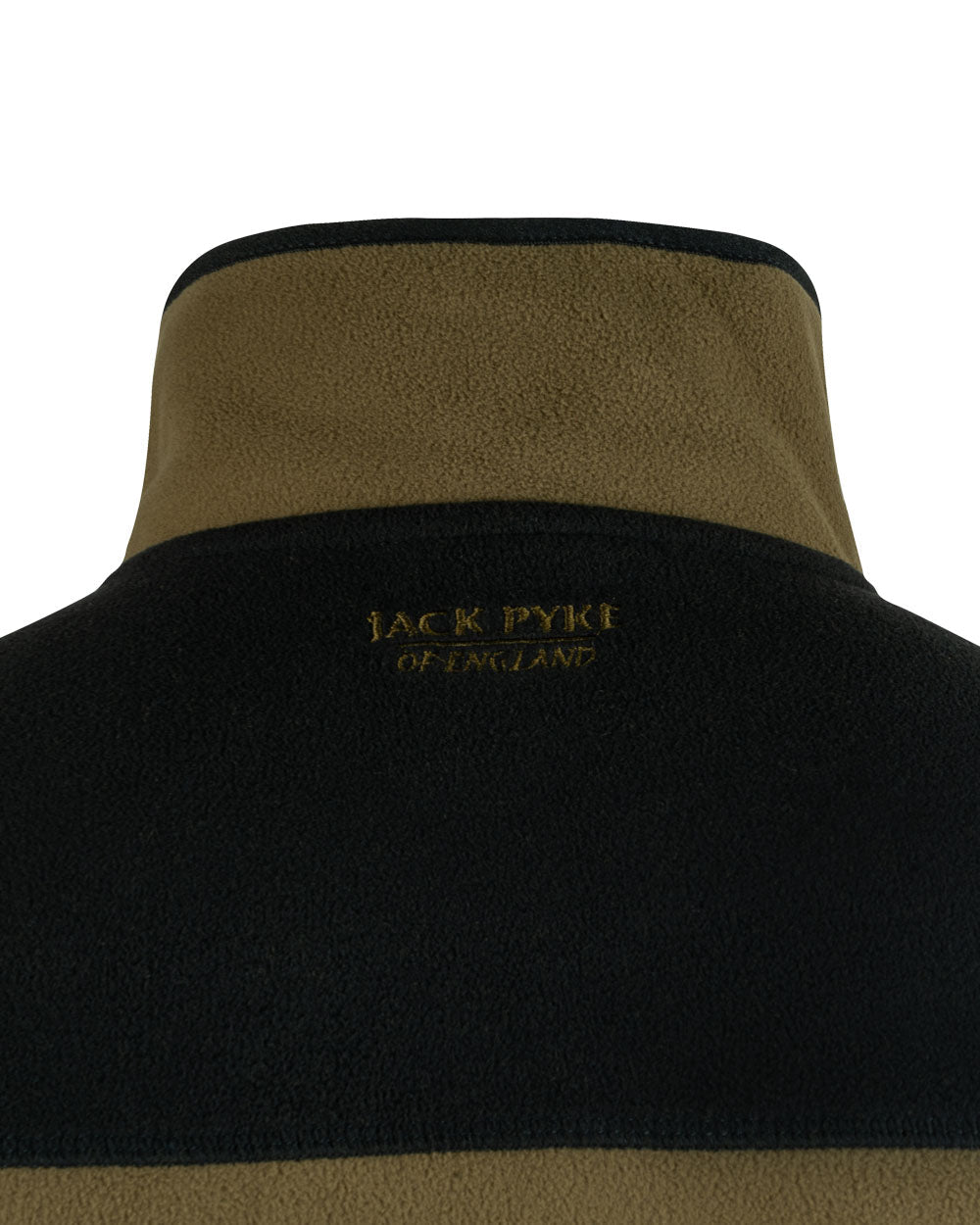 Dark Mustard coloured Jack Pyke Snap Neck Fleece Top on White Background