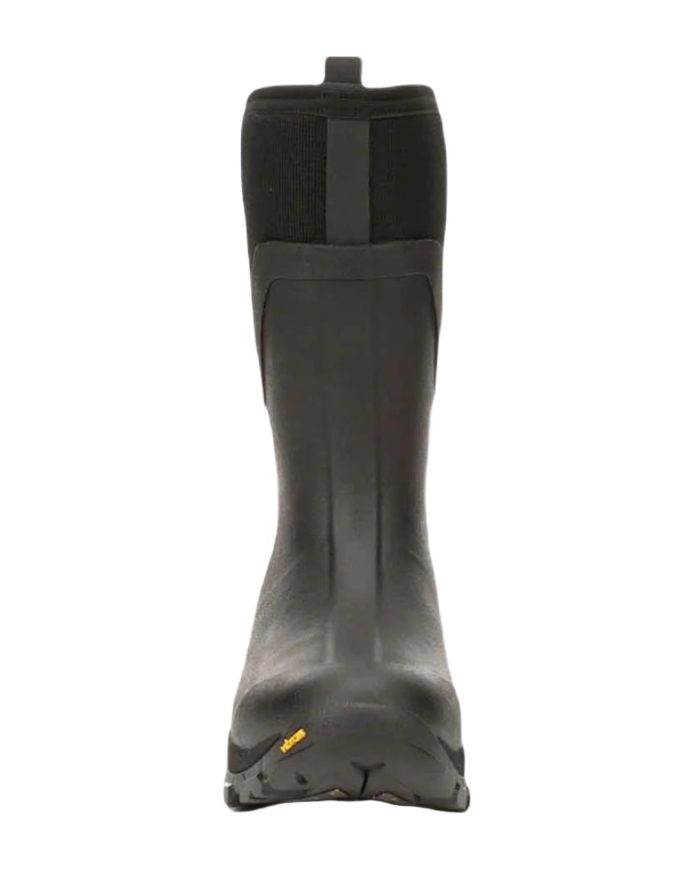 Black Coloured Muck Boots Arctic Ice Mid Wellingtons On A White Background