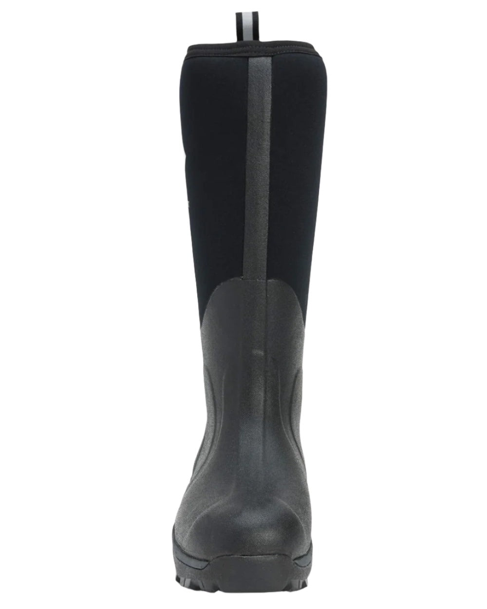 Black Coloured Muck Boots Arctic Sport Tall Wellingtons On A White Background