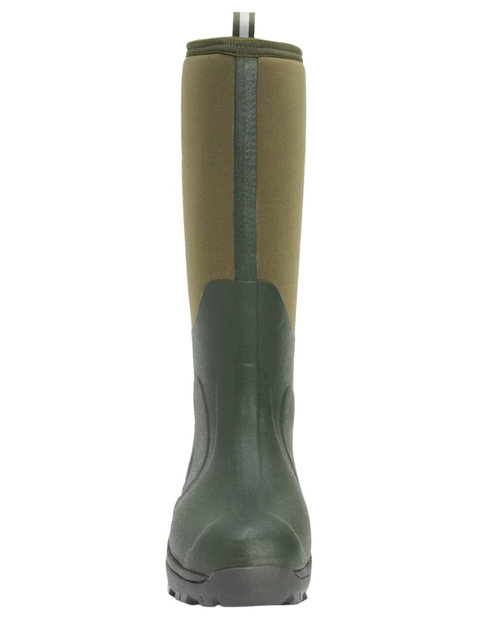 Moss Coloured Muck Boots Arctic Sport Tall Wellingtons On A White Background