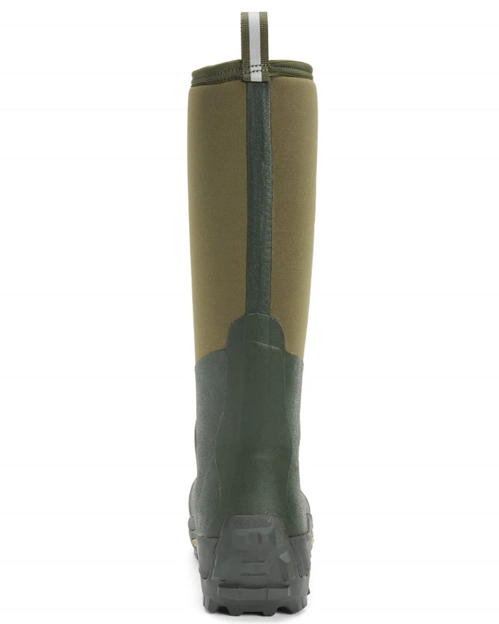 Moss Coloured Muck Boots Arctic Sport Tall Wellingtons On A White Background