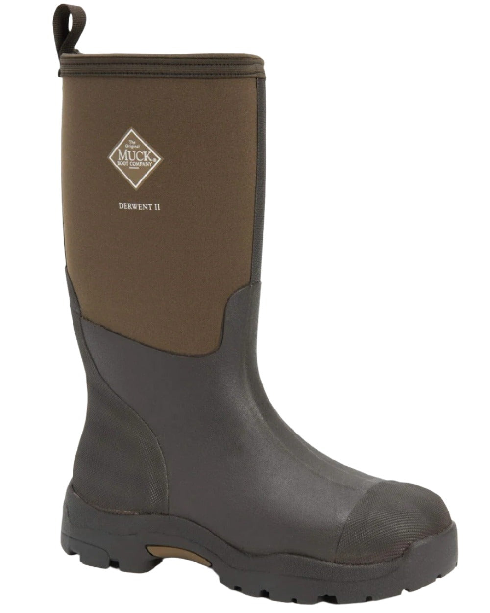 Bark Coloured Muck Boots Derwent II Wellingtons On A White Background