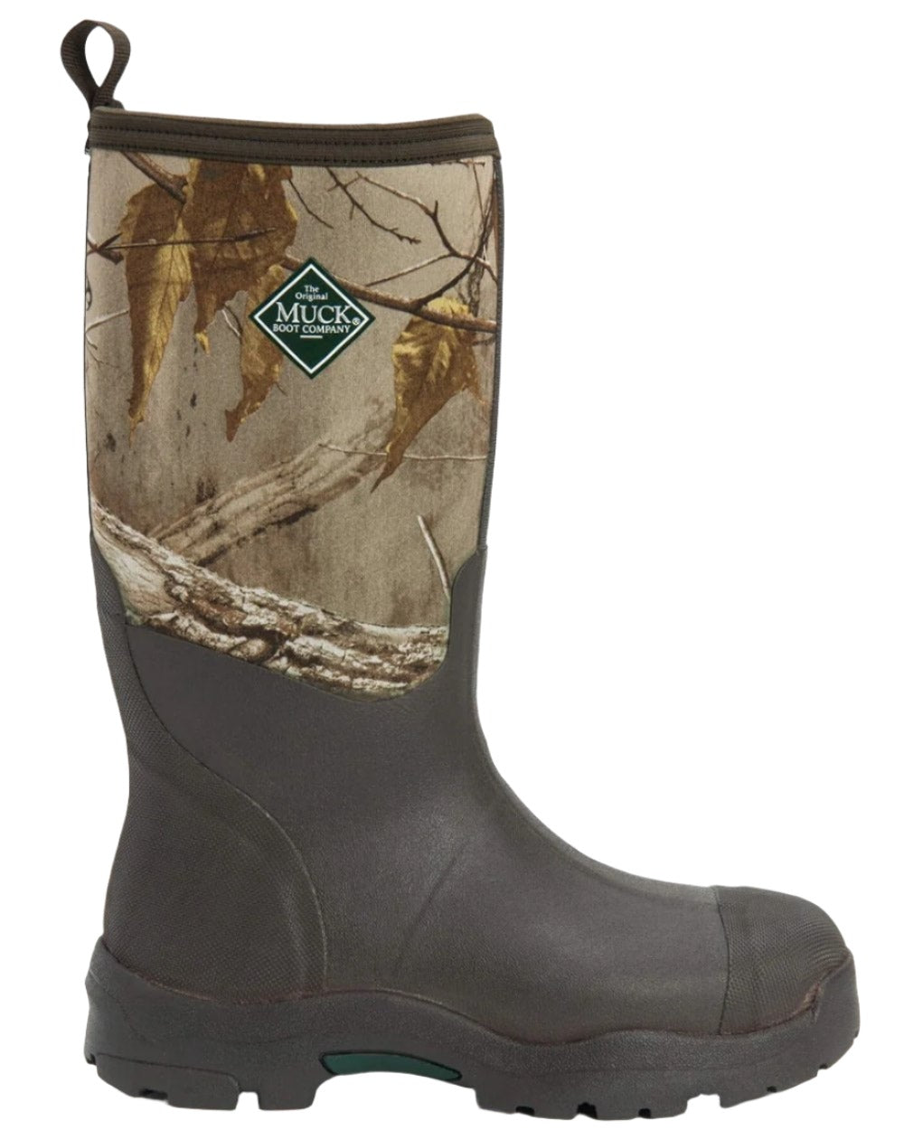Camo Print Coloured Muck Boots Derwent II Wellingtons On A White Background