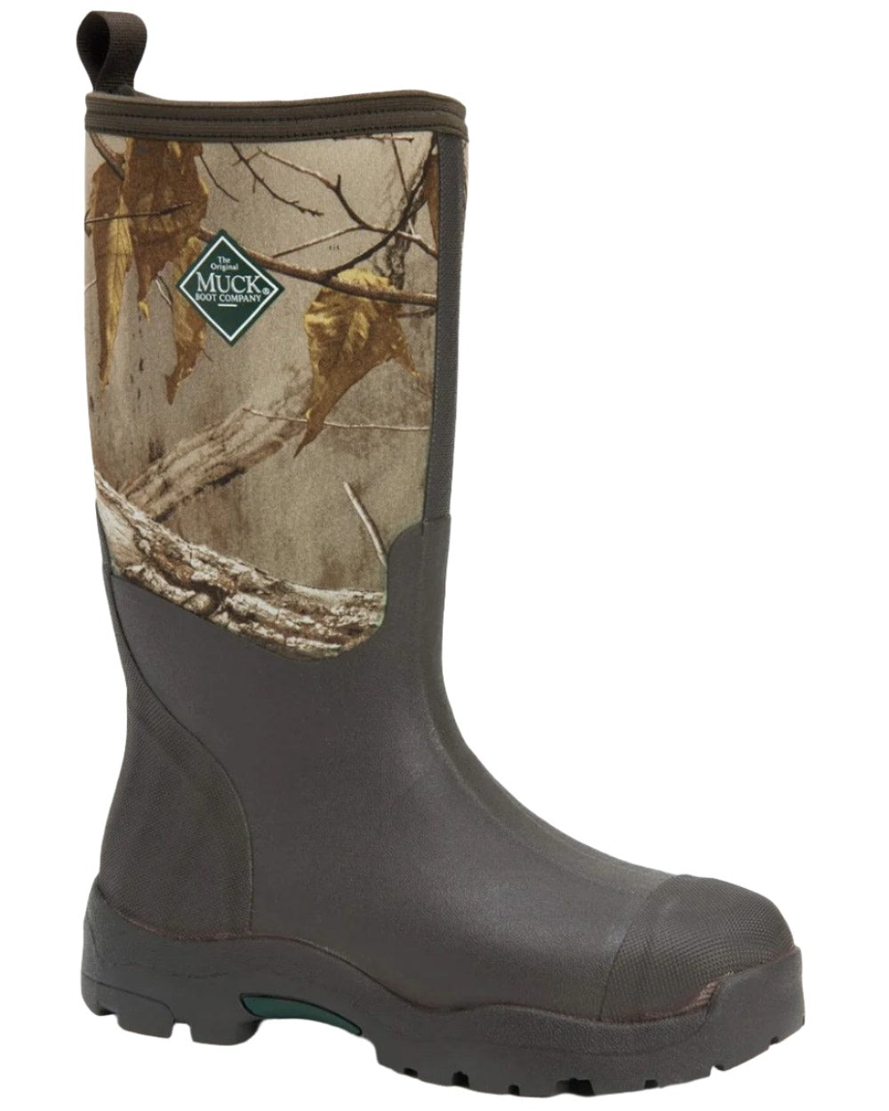 Camo Print Coloured Muck Boots Derwent II Wellingtons On A White Background