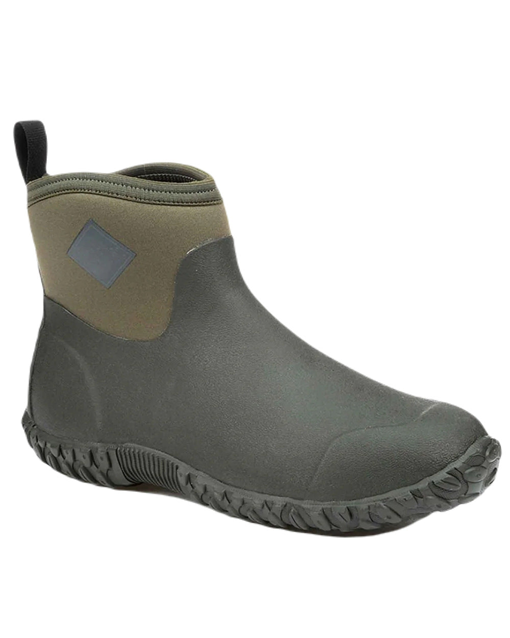 Moss Coloured Muck Boots Mens RHS Muckster II Ankle Boots On A White Background
