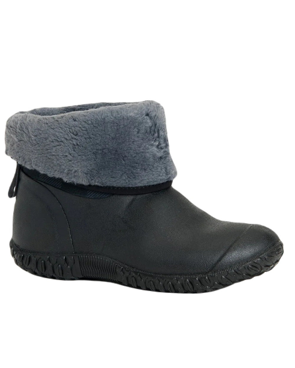 Black/Grey Plaid Coloured Muck Boots Womens Muckster II Mid Wellingtons On A White Background