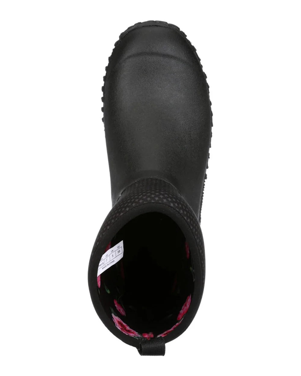 Charcoal Print Coloured Muck Boots Womens Muckster II Mid Wellingtons On A White Background