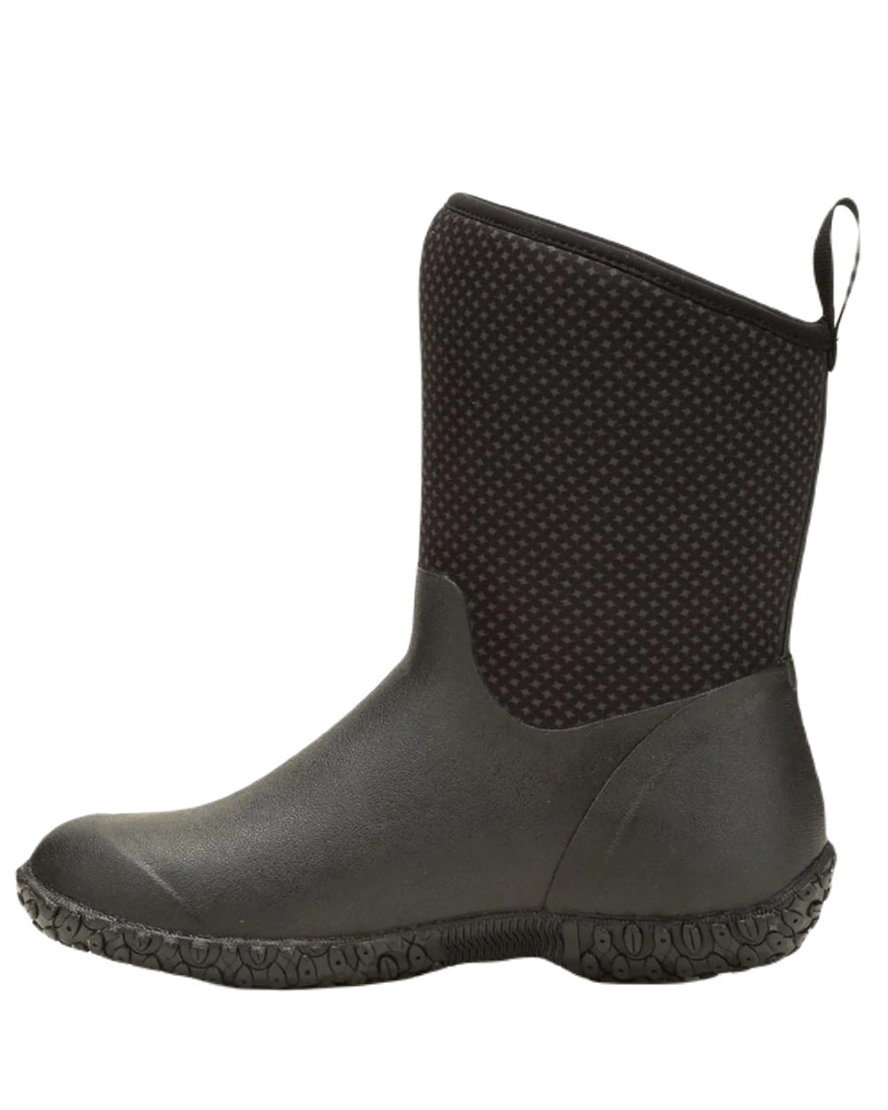 Charcoal Print Coloured Muck Boots Womens Muckster II Mid Wellingtons On A White Background