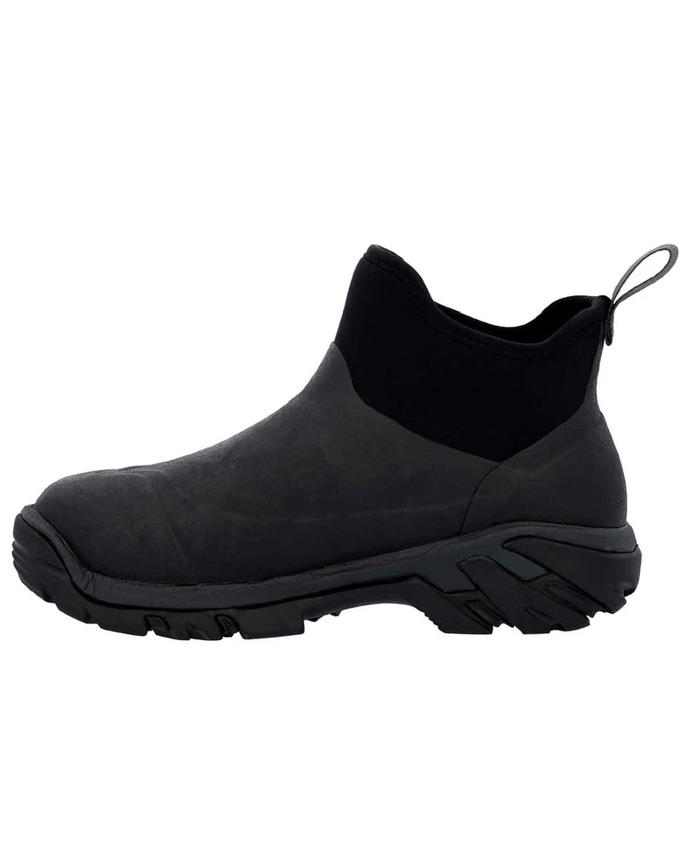 Black Coloured Muck Boots Mens Woody Sport Ankle Boots On A White Background