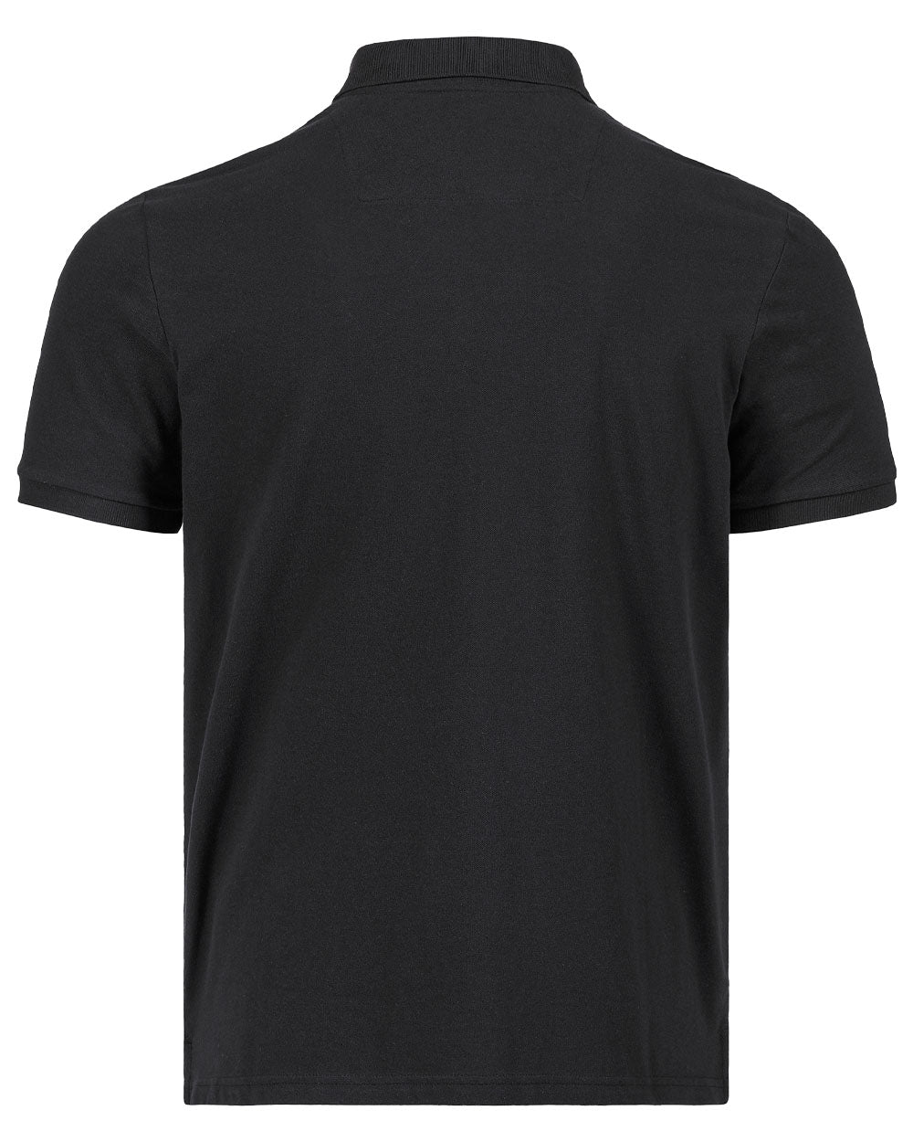 Black coloured Musto Essential Pique Polo Shirt on White background