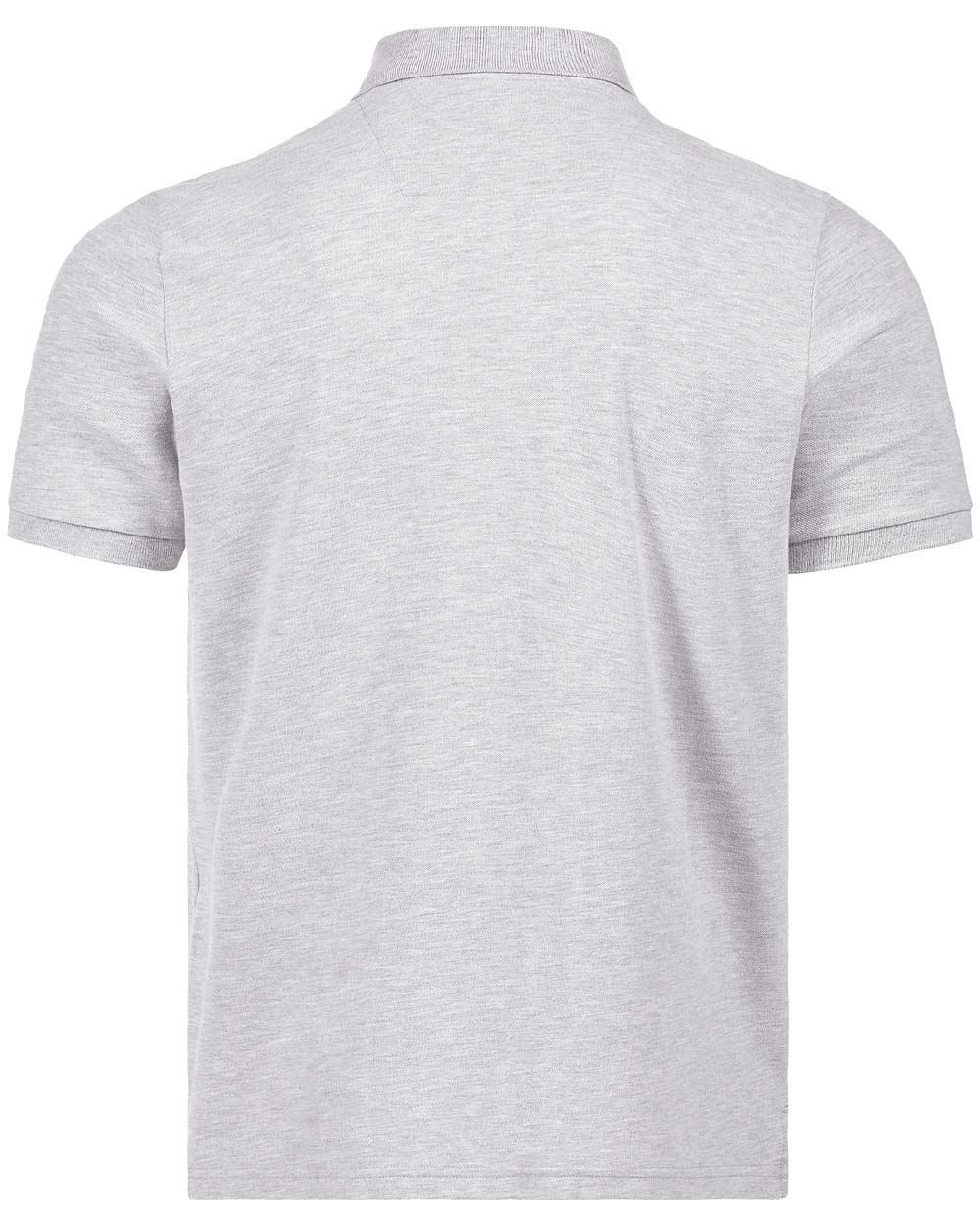 Grey Melange coloured Musto Essential Pique Polo Shirt on White background