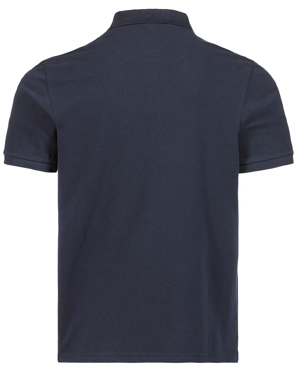 Navy coloured Musto Essential Pique Polo Shirt on White background