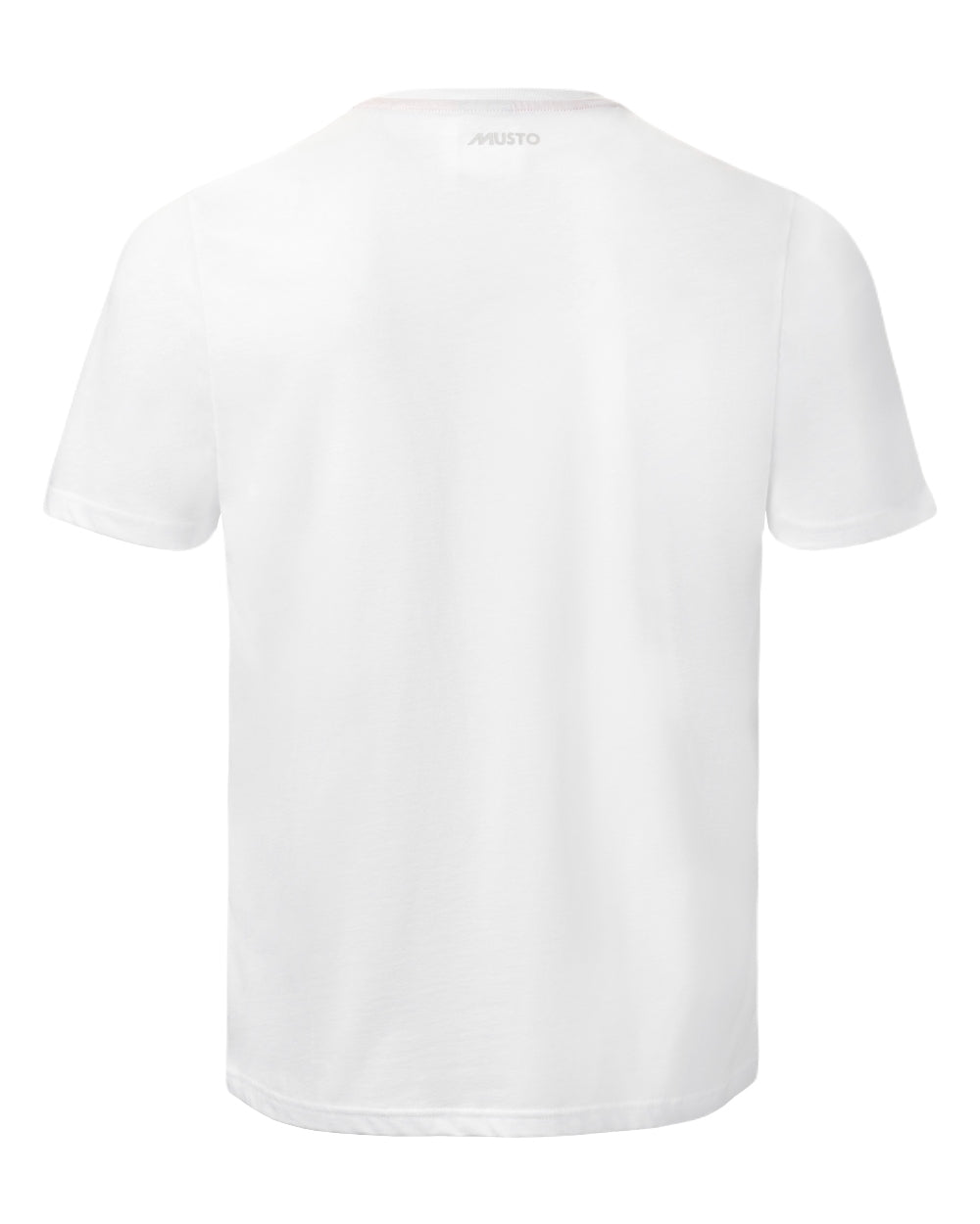 White Coloured Musto Logo Cotton Tee on White Background