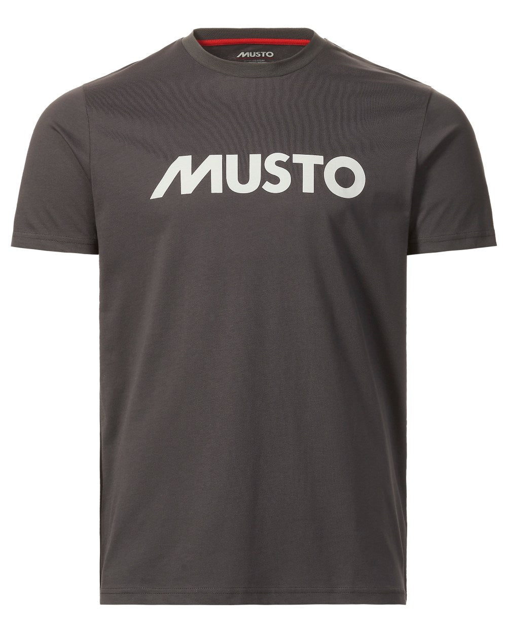 Carbon Coloured Musto Logo Tee On A White Background