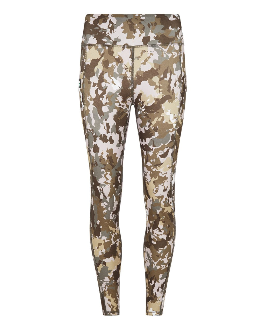BDU Camo Coloured Ridgeline Womens Infinity Leggings On A White Background