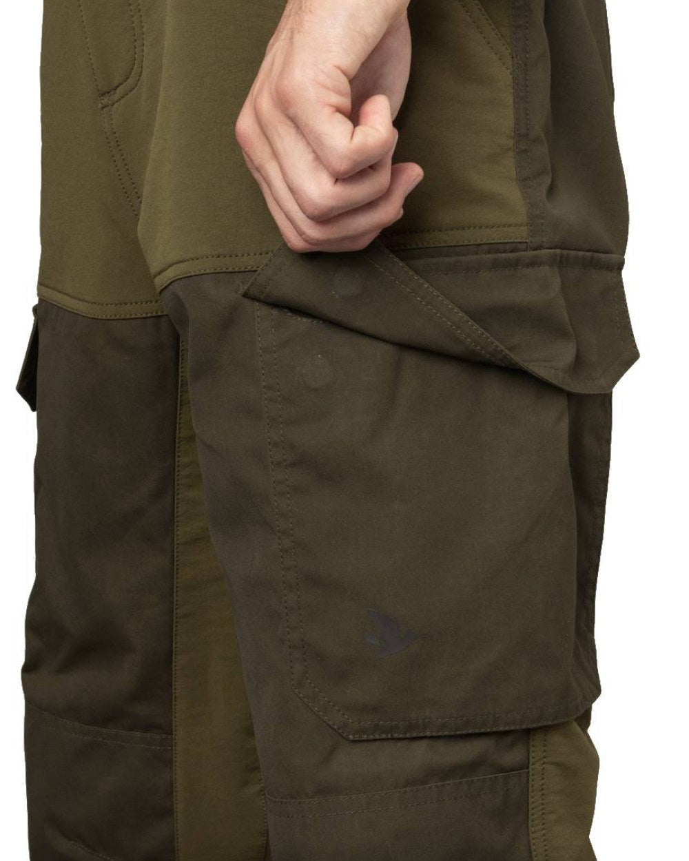 Light Pine Grizzly Brown Coloured Seeland Elm Trousers On A White Background