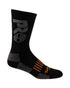 Black coloured Timberland Pro Big Logo Half Cushion Crew Sock 3 Packs on white background