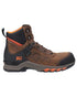 Brown/Orange Timberland Pro Hypercharge Composite Safety Toe Work Boots on white background