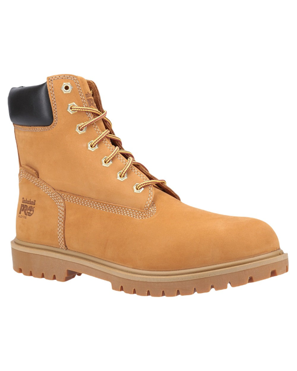 Wheat coloured Timberland Pro Iconic Safety Toe Work Boots on White Background