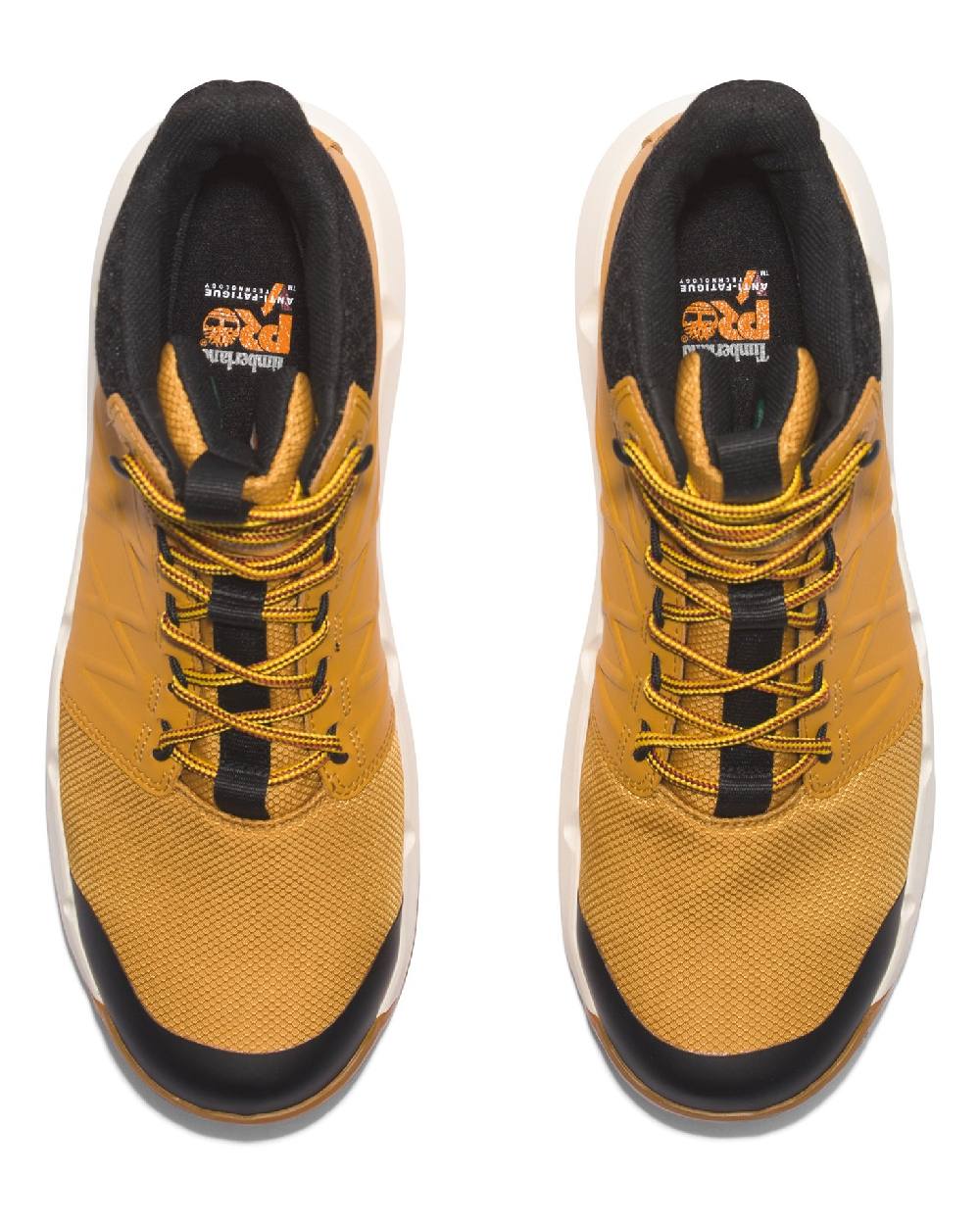 Wheat coloured Timberland Pro Morphix 6" Safety Boots on white background