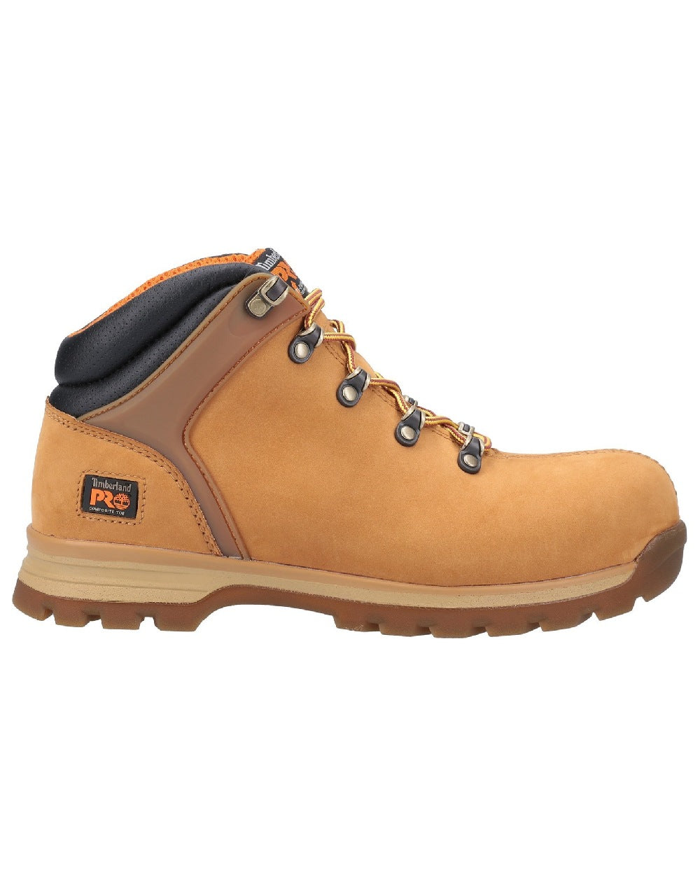 Wheat coloured Timberland Pro Splitrock XT Composite Safety Toe Work Boots on white background