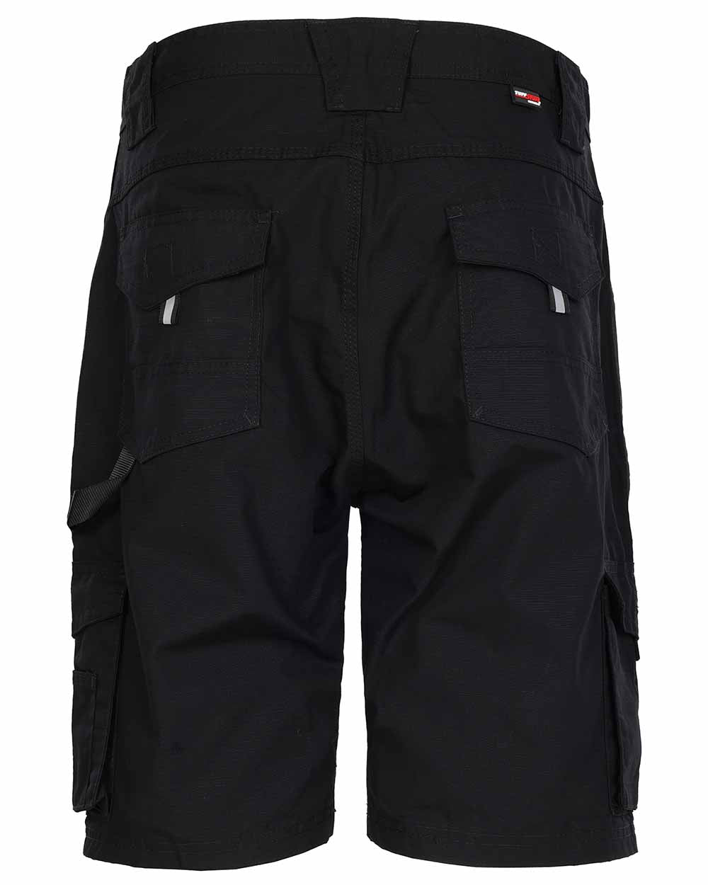 Black Coloured TuffStuff Enduro Work Shorts On A White Background