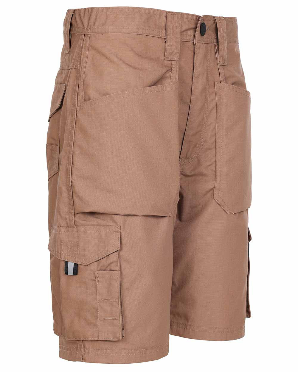 Sand Coloured TuffStuff Enduro Work Shorts On A White Background
