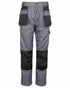 Grey Coloured TuffStuff Excel Work Trousers On A White Background