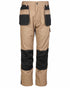Stone Coloured TuffStuff Excel Work Trousers On A White Background