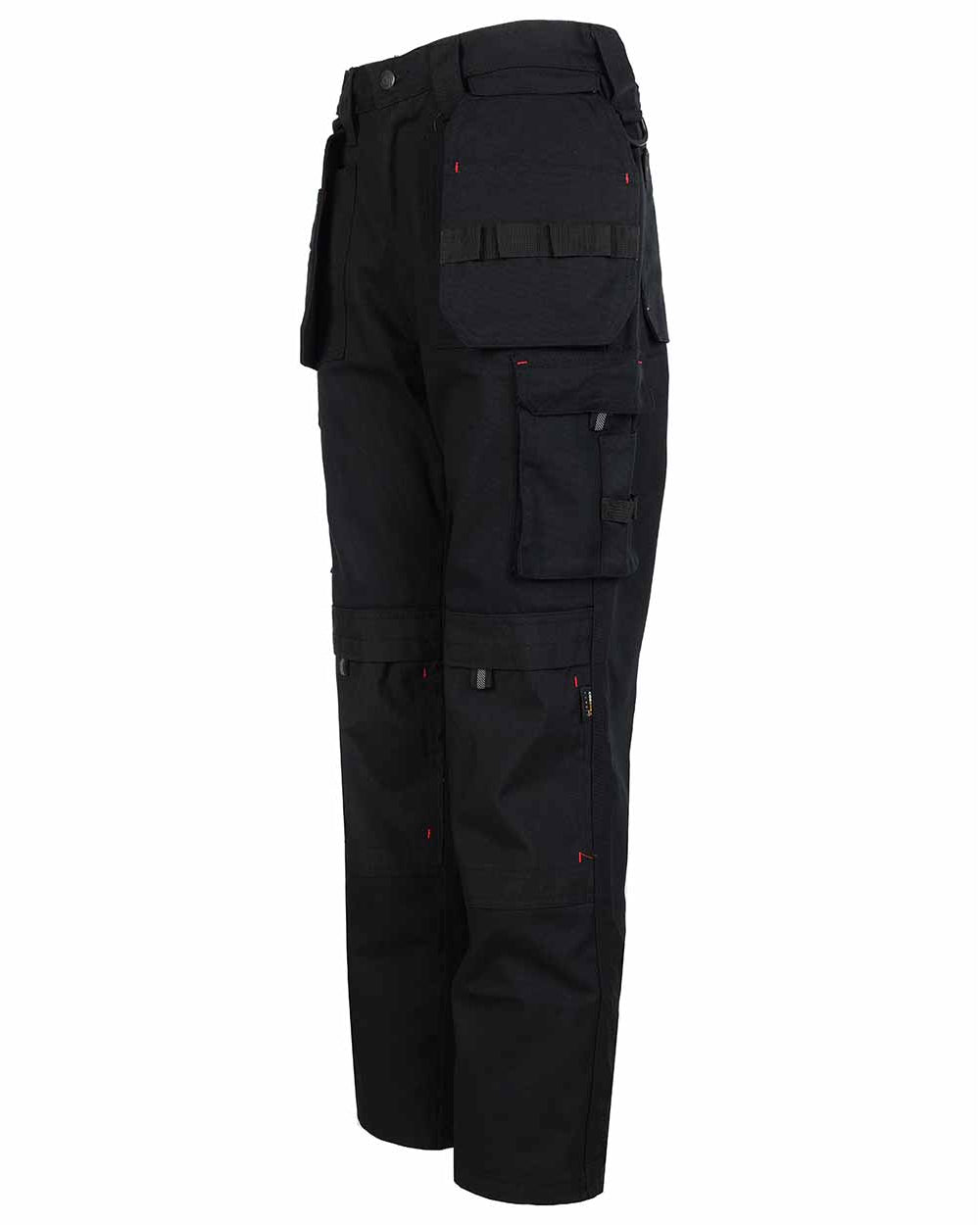 Black Coloured TuffStuff Extreme Work Trousers On A White Background