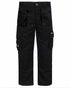 Black Coloured TuffStuff Junior Pro Work Trousers On A White Background