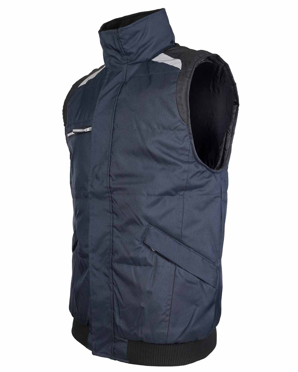 Navy Blue Coloured TuffStuff Pro Work Bodywarmer On A White Background