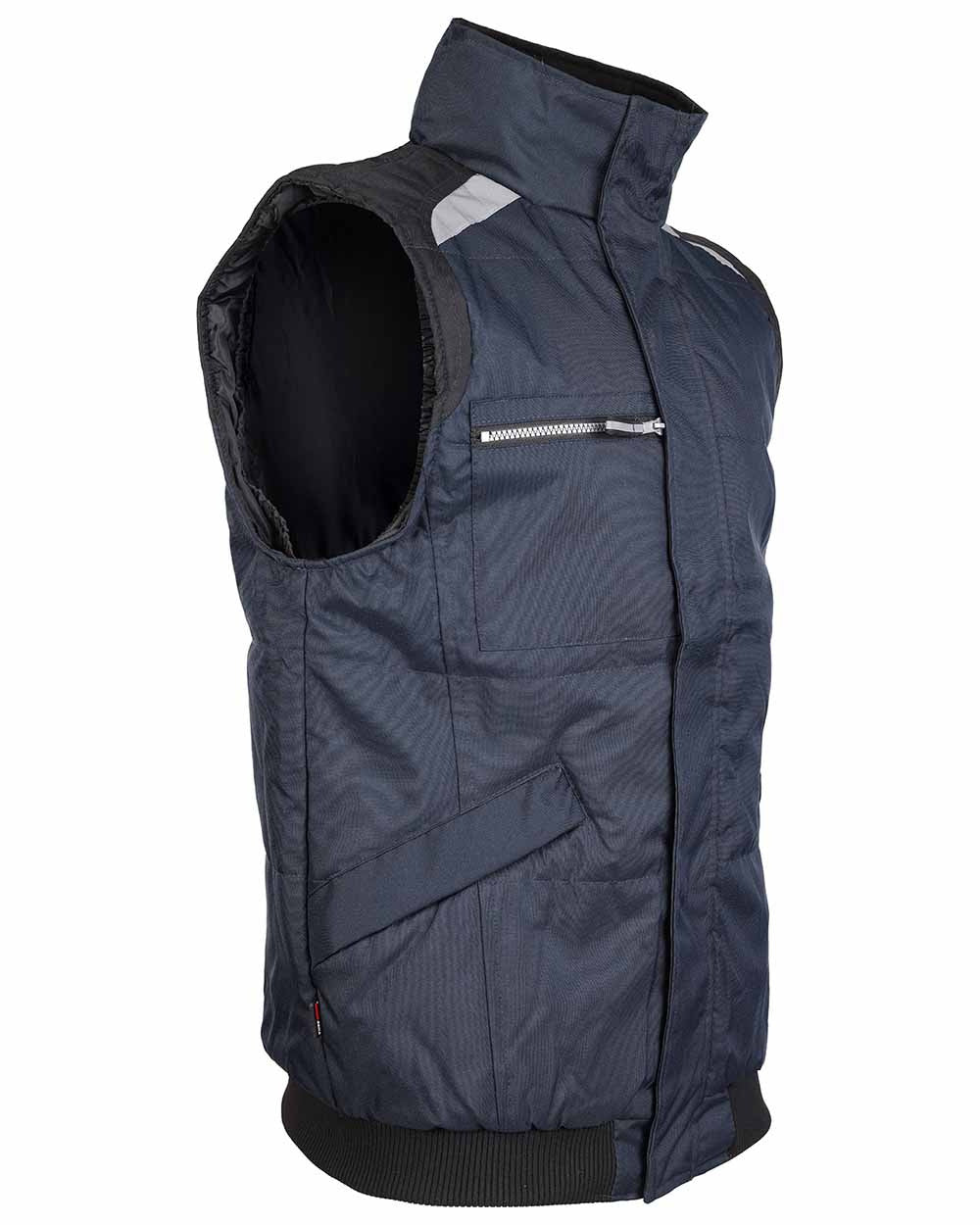 Navy Blue Coloured TuffStuff Pro Work Bodywarmer On A White Background