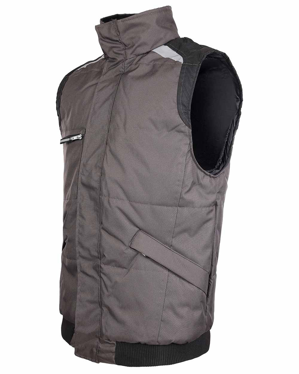 Grey Coloured TuffStuff Pro Work Bodywarmer On A White Background