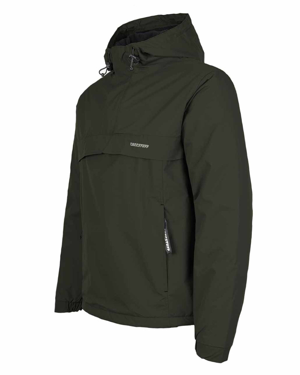 Green Coloured TuffStuff Sutherland Waterproof Windbreaker Smock On A White Background