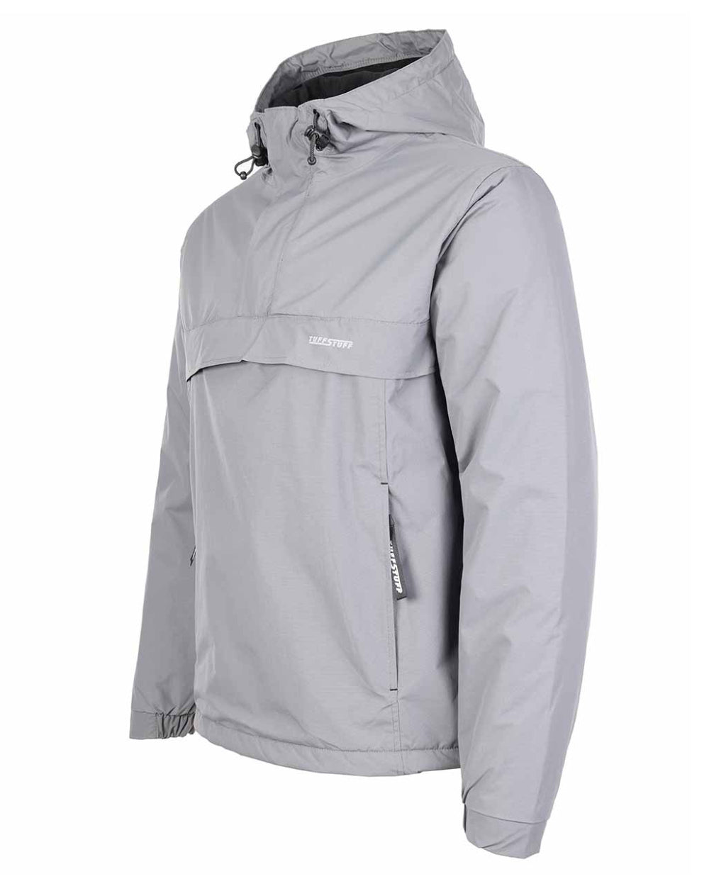 Grey Coloured TuffStuff Sutherland Waterproof Windbreaker Smock On A White Background