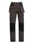 Grey Black Coloured Xpert Mens Core Stretch Work Trousers on White Background