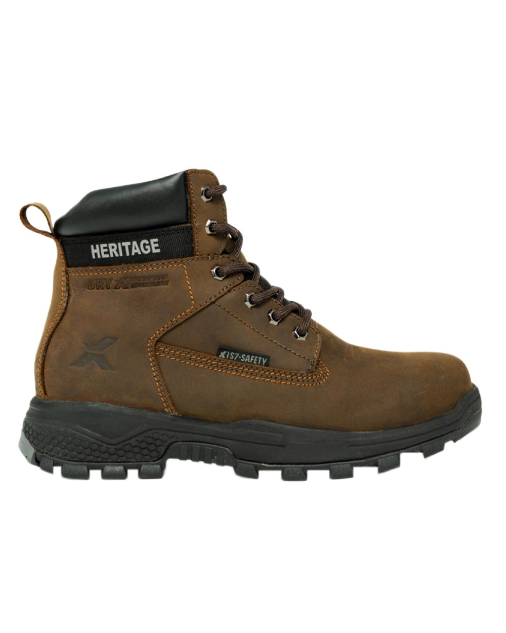 Brown Coloured Xpert Mens Heritage Legend Waterproof S7L Safety Boots on White Background