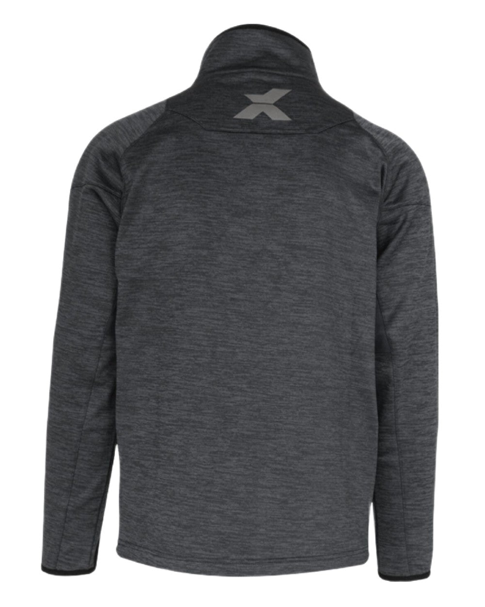 Grey Coloured Xpert Mens Pro Half Zip Tech Fleece on White Background