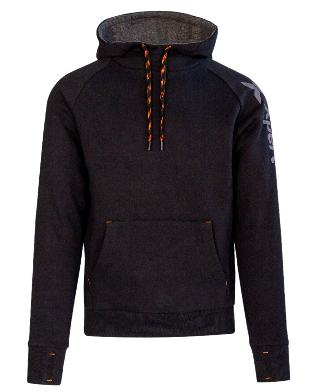 Black Coloured pert Mens Pro Pullover Hoodieon White Background
