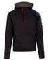 Black Coloured pert Mens Pro Pullover Hoodieon White Background