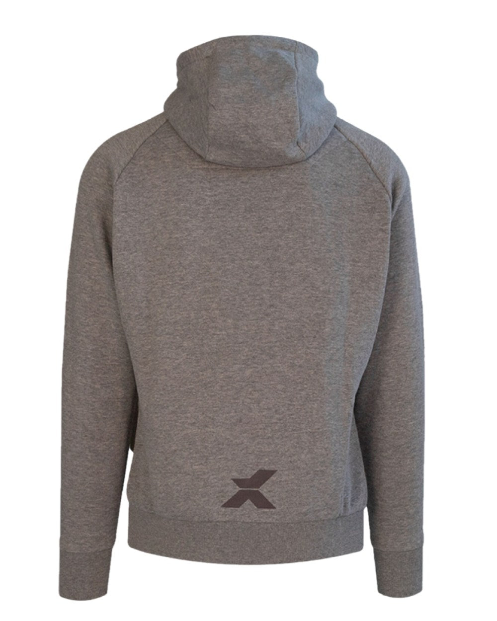 Grey Marl Coloured pert Mens Pro Pullover Hoodieon White Background