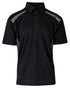 Black Grey Coloured Xpert Mens Pro Stretch Polo Shirt on White Background
