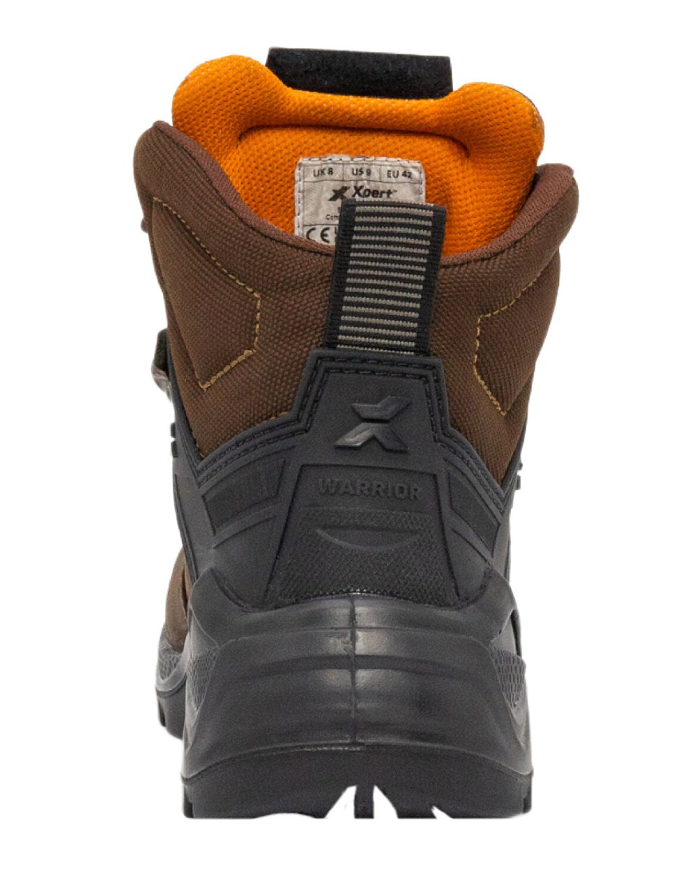 Brown Coloured Xpert Mens Warrior Safety Laced Boots on White Background