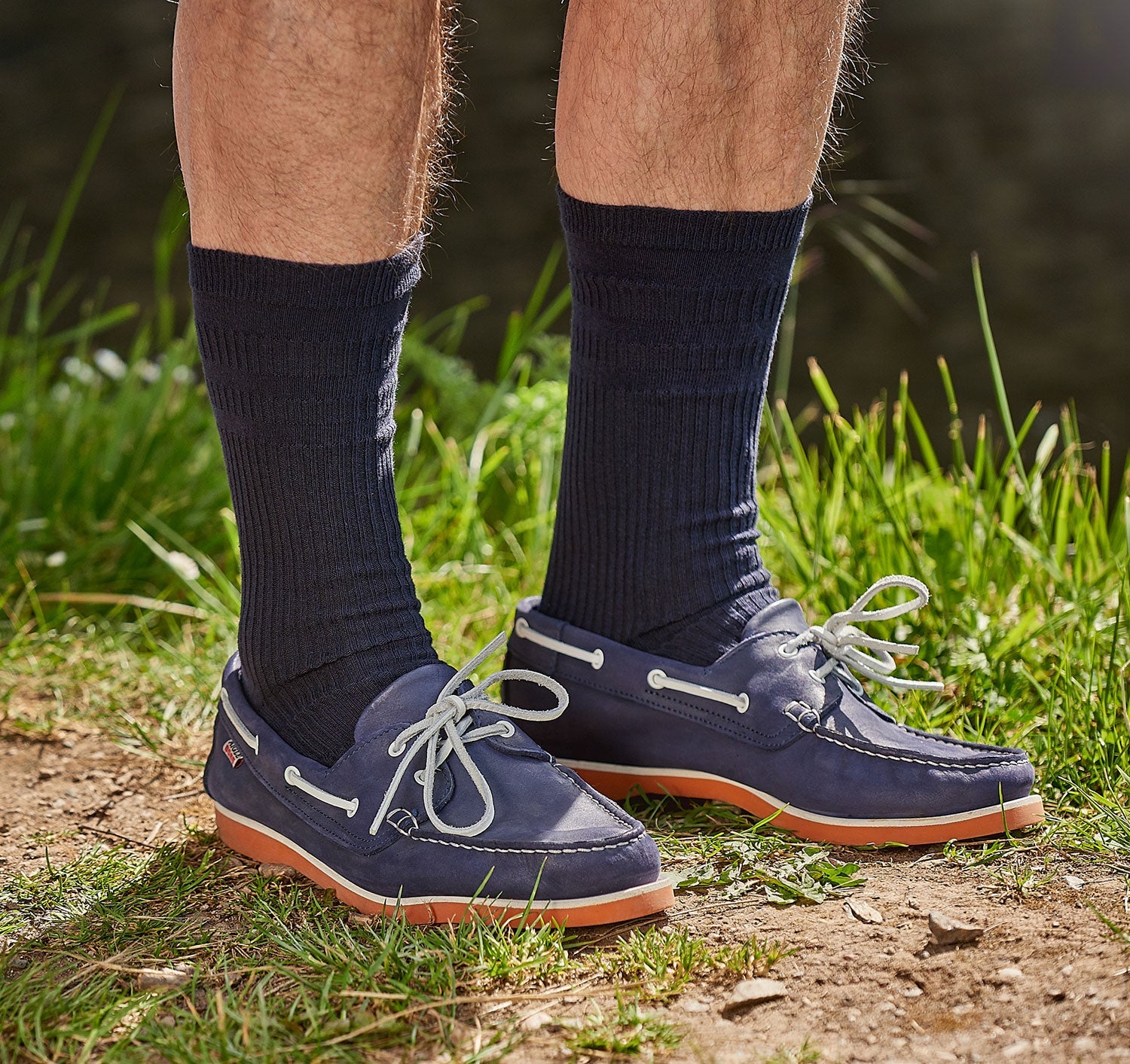 Navy Blue EXTRA WIDE - Softop® Socks Wool Rich