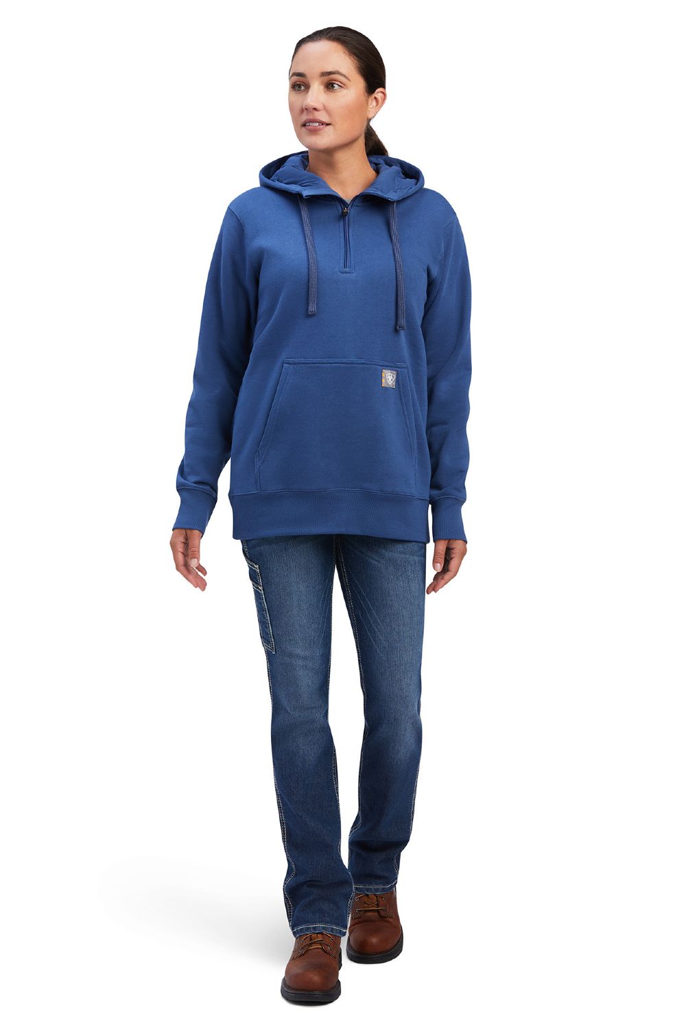 Ariat Rebar Skill Set 1/2 Zip Hoodie in True Navy