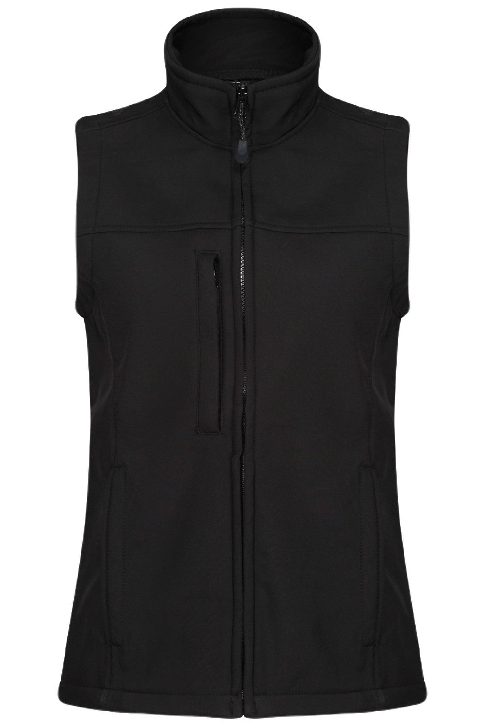 Regatta Womens Flux Softshell Bodywarmer In All Black