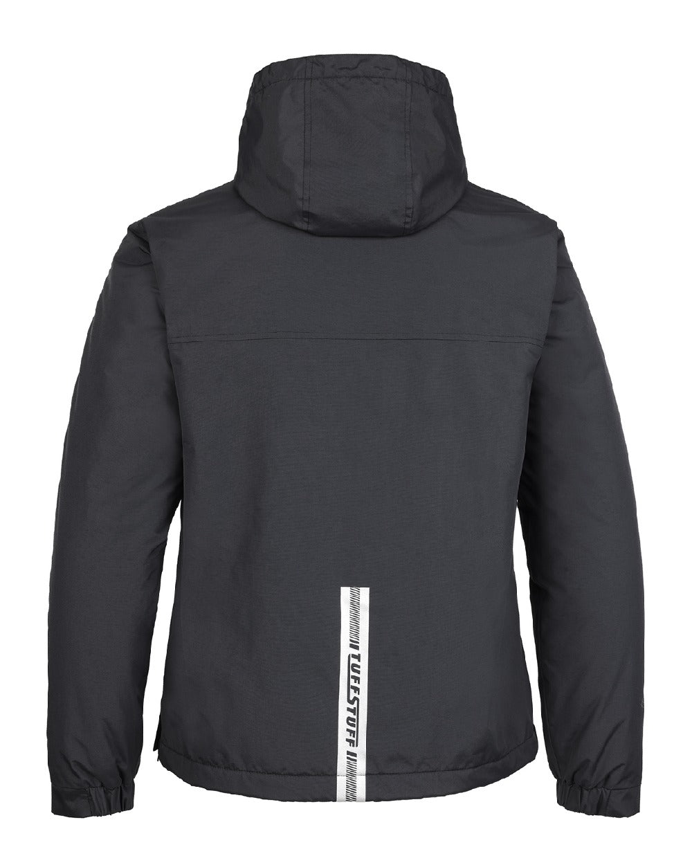Black Coloured TuffStuff Sutherland Waterproof Windbreaker Smock On A White Background