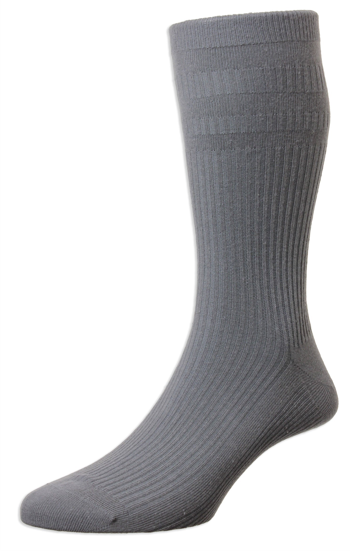 HJ Hall Extra Wide Soft Top Sock | Sanitised Cotton - Grey